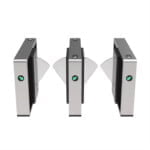 Optical Barrier Turnstiles Retractable RFID Card QR Code Flap Barrier