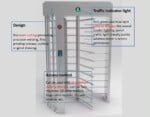 Single Full Height Turnstile Security QR Code Scanner Rfid System