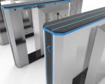 Smart Entrance RFID Card Solutions Pedestrian Turnstile Flap Barrier