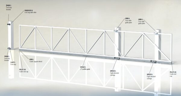 13Mtr Heavy Duty Cantilever Sliding Gate Hardware Set