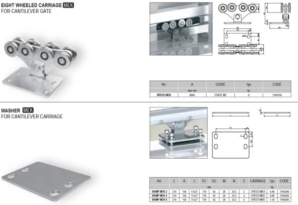 13Mtr Heavy Duty Cantilever Sliding Gate Hardware Set