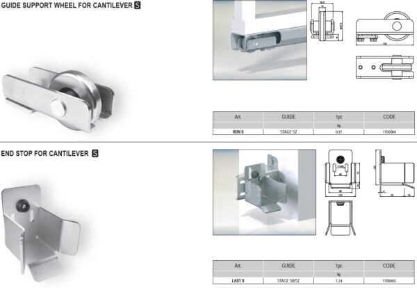 4.5 Complete Cantilever Gate Hardware Kit for Trackless Sliding Gate