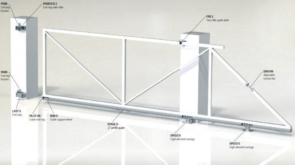 4.5 Complete Cantilever Gate Hardware Kit for Trackless Sliding Gate