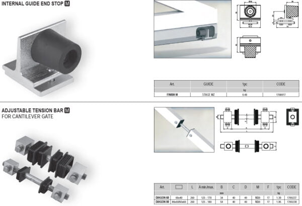 8Mtr Galvanized Heavy Duty Sliding Cantilever Gate Hardware Kit