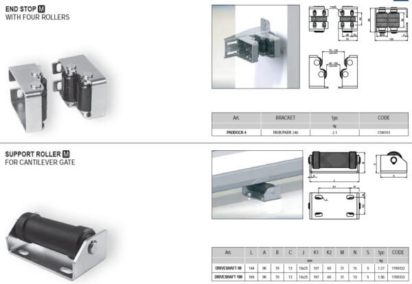 8Mtr Galvanized Heavy Duty Sliding Cantilever Gate Hardware Kit