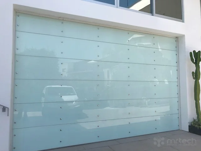 Aluminum Alloy Tempered Glass Panel Full View Garage Door