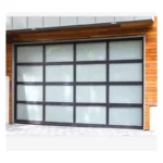 Aluminum Frosted Glass Sectional Residential Garage Doors