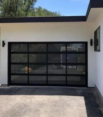 Aluminum Frosted Glass Sectional Residential Garage Doors