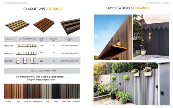 Automatic Swing Bi Fold Gate With Classic WPC Panel Design