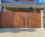 Automatic Swing Bi Fold Gate With Classic WPC Panel Design