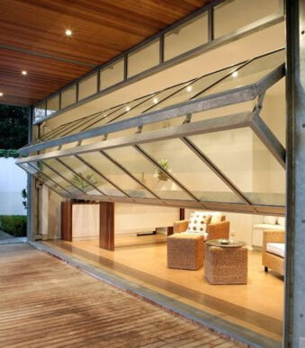 Beautiful Design Glass Sectional Overhead Bifold Garage Door