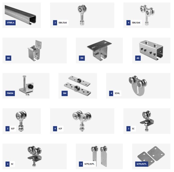 Cross track Cantilever Sliding Gate Hardware For Inclined Driveways