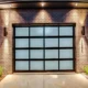 Custom Doors Waterproof Soundproof Aluminum Frame with Glass Garage Door