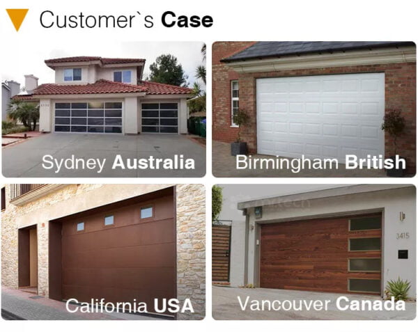 Custom Doors Waterproof Soundproof Aluminum Frame with Glass Garage Door