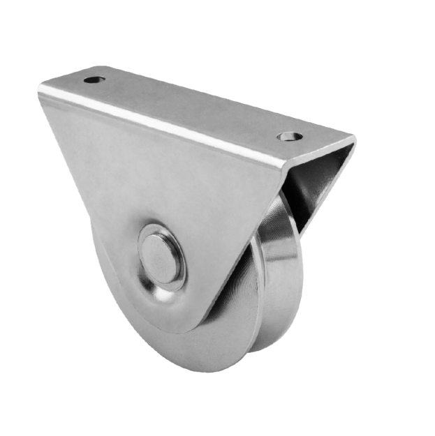 Double Bearing Sliding Gate V Grooved Wheel, External Support