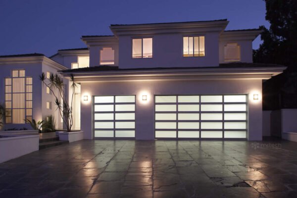 Modern Design Aluminum Panel and Glass Panel Combination Sectional Garage Door