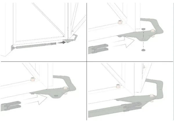 Twin Drive Trackless Bi Folding Swing Gate Hardware Set