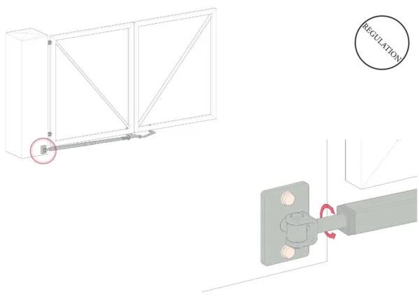 Twin Drive Trackless Bi Folding Swing Gate Hardware Set