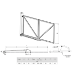 Twin Drive Trackless Bi Folding Swing Gate Hardware Set