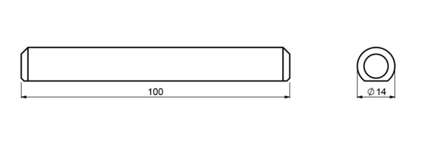 Sliding Gate Track Fixing Pin For O Profile Guide