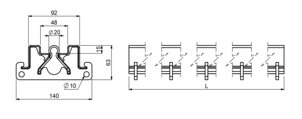 „O“ Profile Guide, Concreted, With Side Walls For Sliding Gates Track