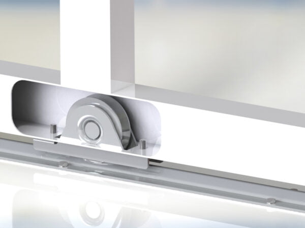 Sliding Gate V Grooved Roller Wheel Double Bearing, Internal Support