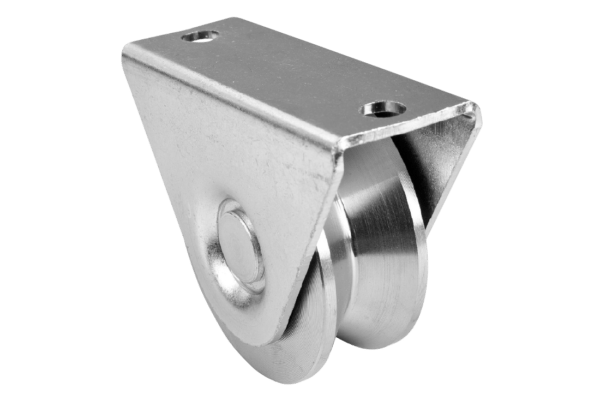 Single Bearing Stainless Steel V Grooved Wheel, External Support