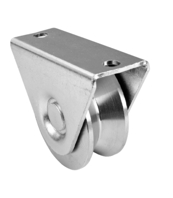 Single Bearing Stainless Steel V Grooved Wheel, External Support