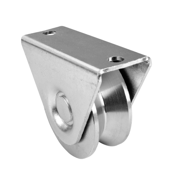 Single Bearing Stainless Steel V Grooved Wheel, External Support