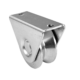 Single Bearing Stainless Steel V Grooved Wheel, External Support