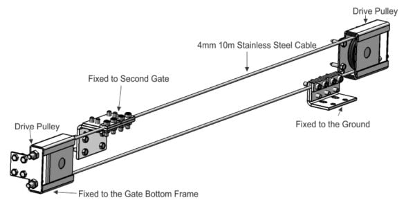 Towing Kit Sliding Gate Telescopic Hardware Fitting Wholesaler