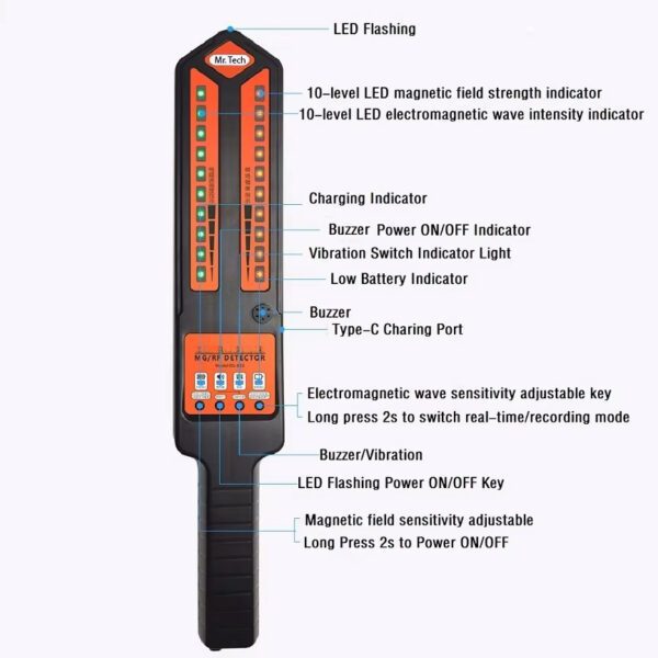 Best High Sensitive Security Hand Held Metal Detector