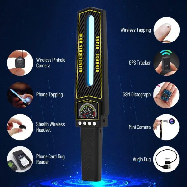 Hand Held Gold Metal Detector for Detecting Gold on Person Body