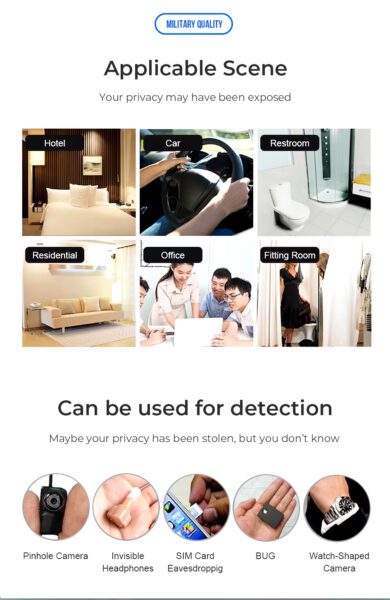 RF Anti-Spy Wireless Handheld Mobile Phone Detector