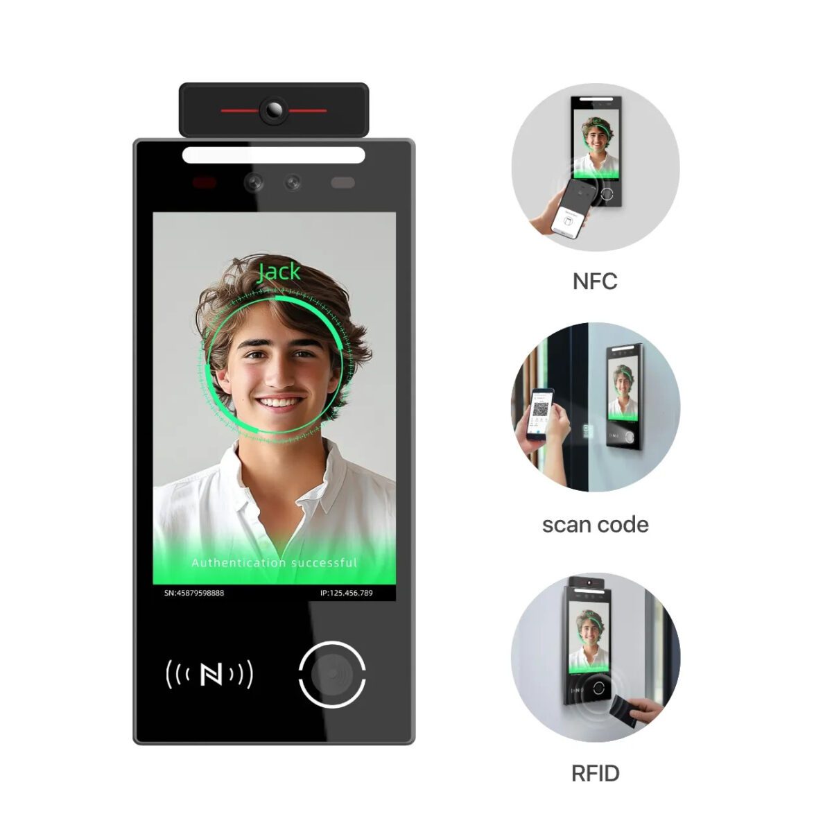 AI Face Recognition Biometric Access Control Time Attendance Cloud