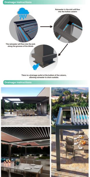 Automatic Retractable Louvered Pergola