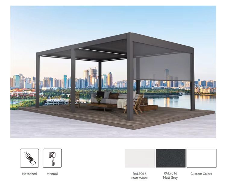 Automatic Retractable Louvered Pergola