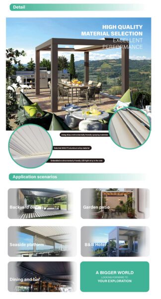 Automatic Retractable Louvered Pergola 5