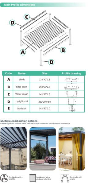 Automatic Retractable Louvered Pergola