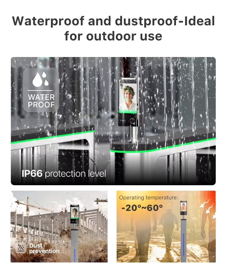 Face Recognition Access Control System Scanner IP66 Waterproof and Motion Detection Device