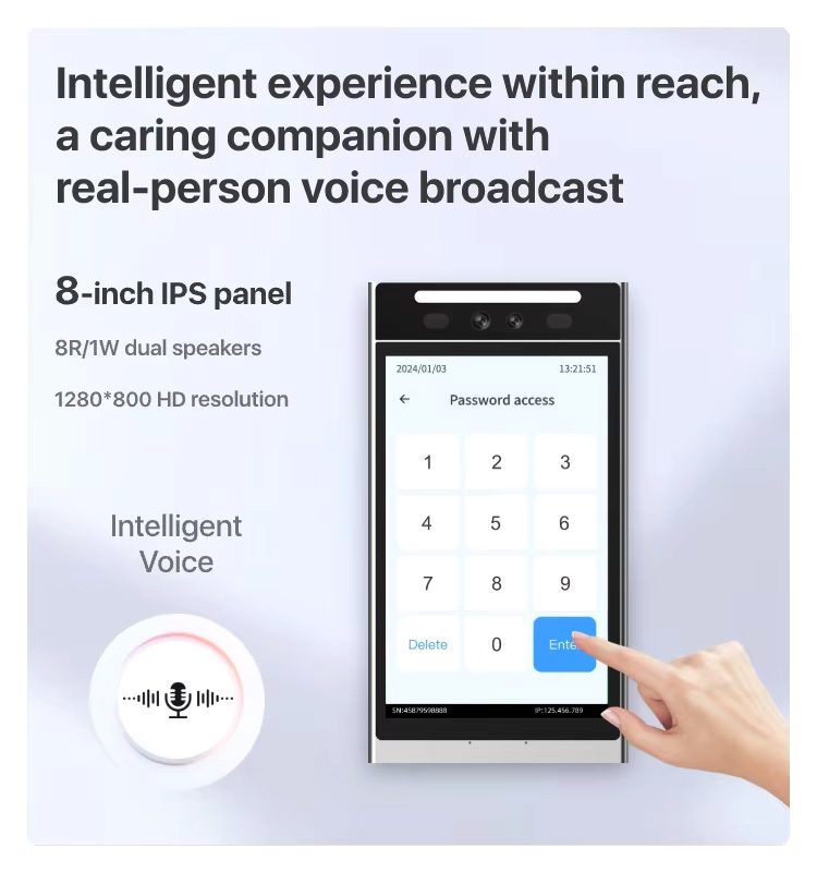 IP66 Waterproof Linux Terminal with Face Recognition Access Control For Door