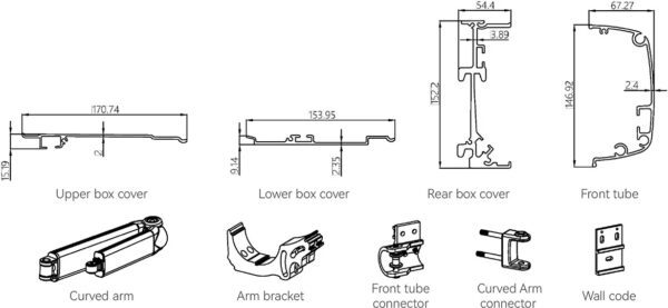 MR-B Full Cassette Awning PRODUCT SPECIFICATIONS