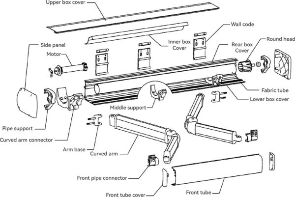 MR B Full Cassette Awning for Outdoor 2