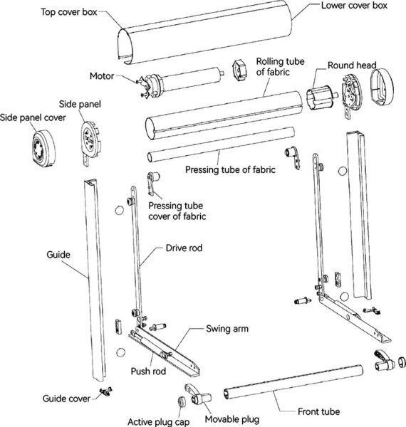 MR1 pendant window awning INTERNAL STRUCTURE