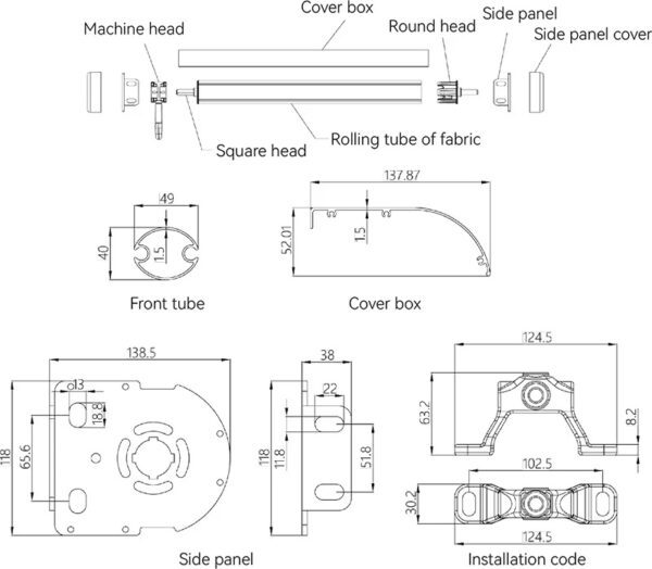 MR2 VERTICAL ARM WINDOW AWNING SPECIFICATIONS