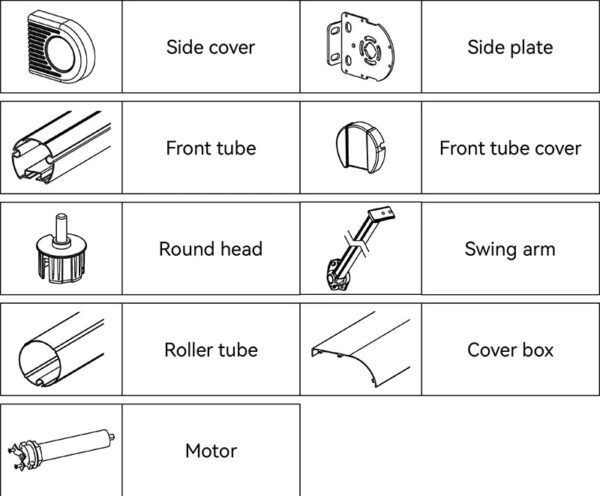 MR4 SWING ARM WINDOW AWNING INTERNAL STRUCTURE