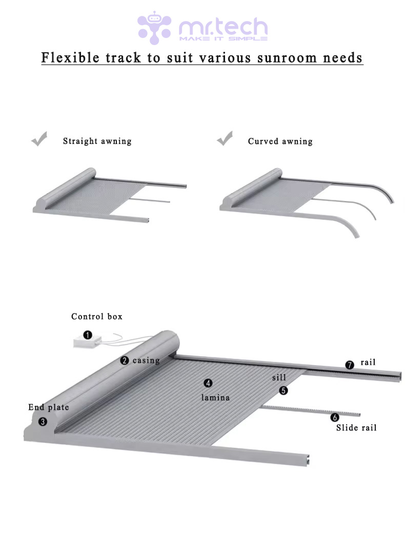 Automatic Aluminium Small Figure Horizontal Roof Shutters