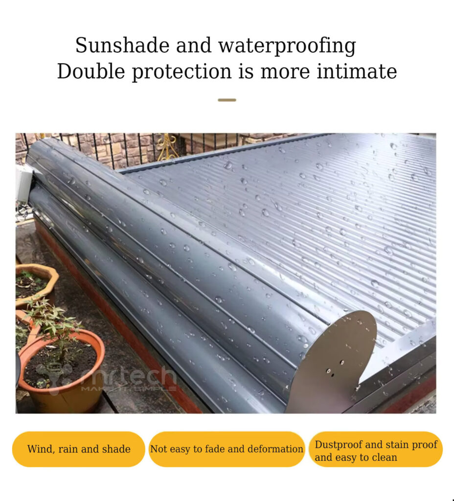 Flat Angle Up and Down Horizontal Roof Aluminium Roller Shutter