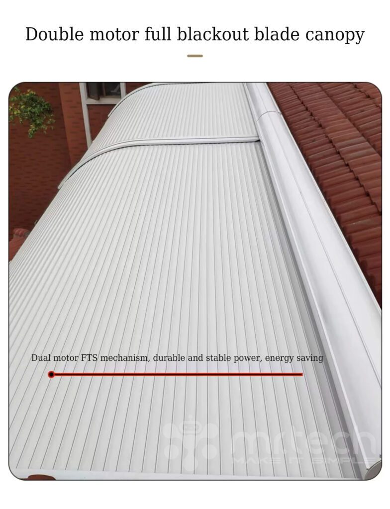 Flat Angle Up and Down Horizontal Roof Aluminium Roller Shutter