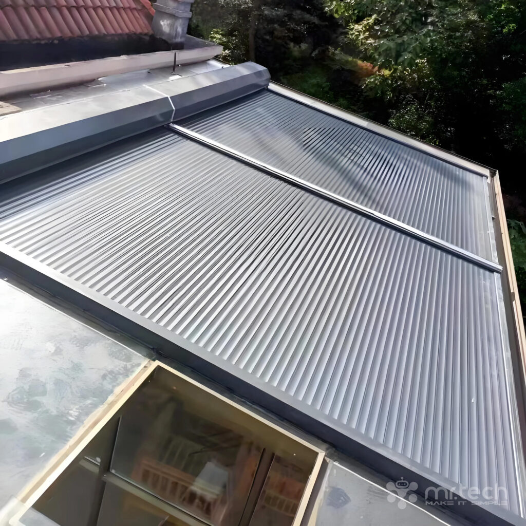 Horizontal Roof Aluminium Roller Shutter for Flat Angle Up and Down